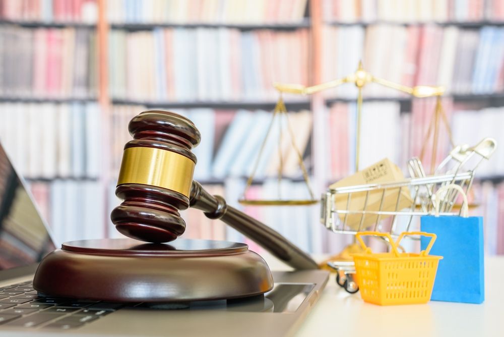 Attorney reviewing retail fraud case documents